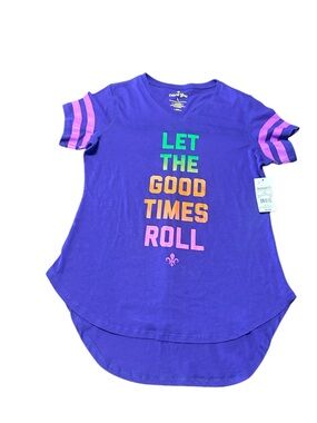 Let The Good Times Roll Purple Graphic Tee - Womens
